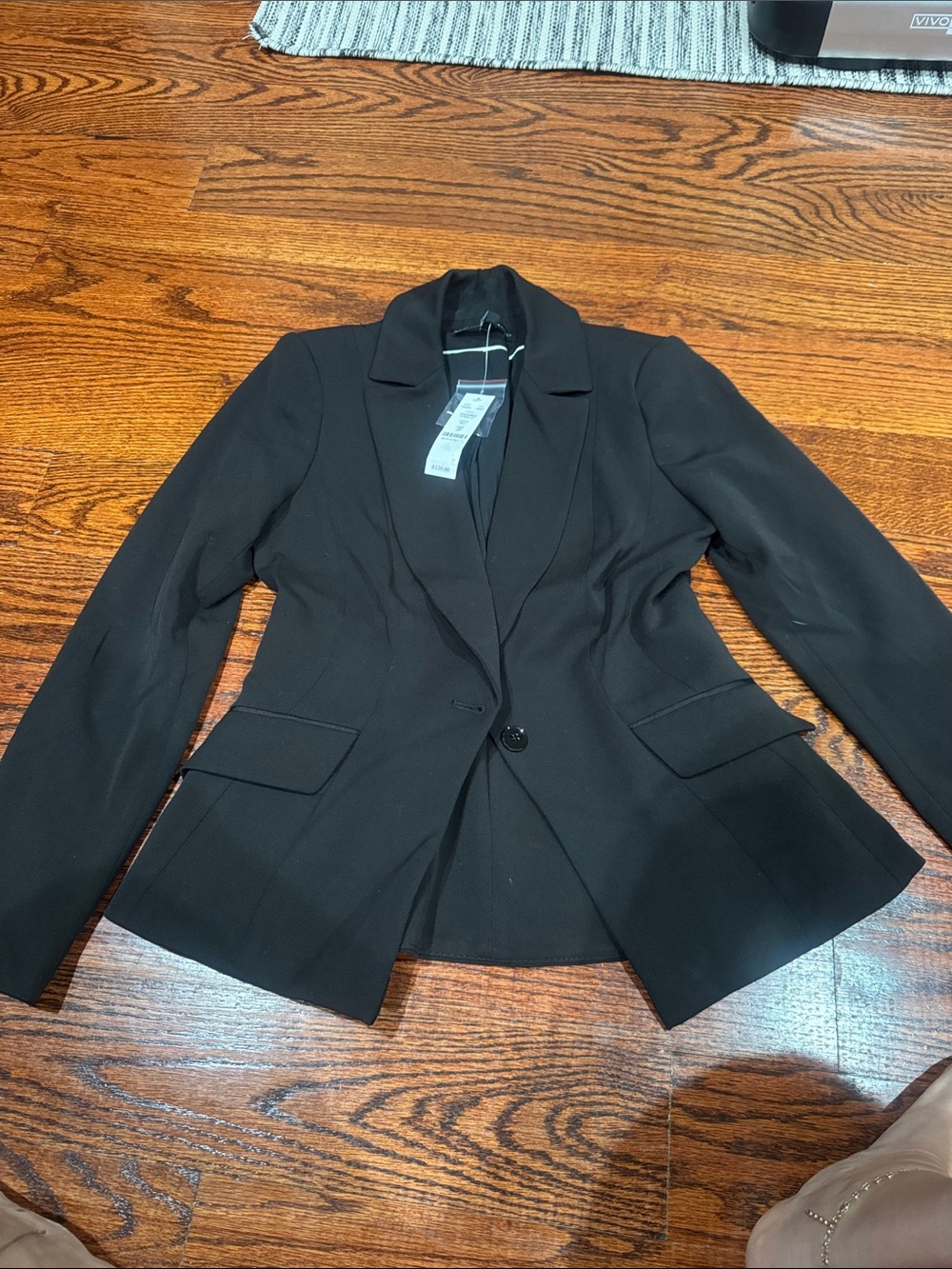 White House Black Market Black Single-Button Tailored Blazer